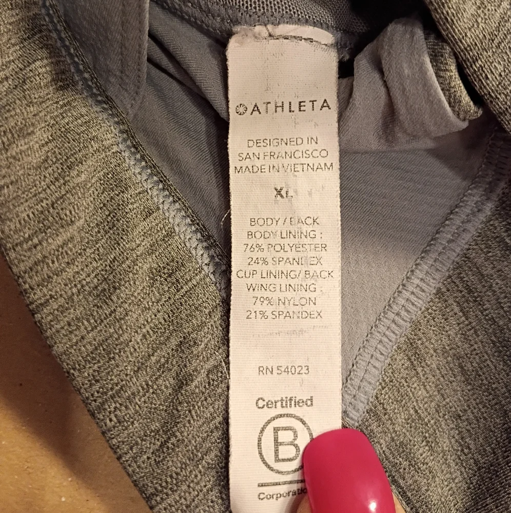Athleta Heather Gray Sports Bra - Picture 3 of 5